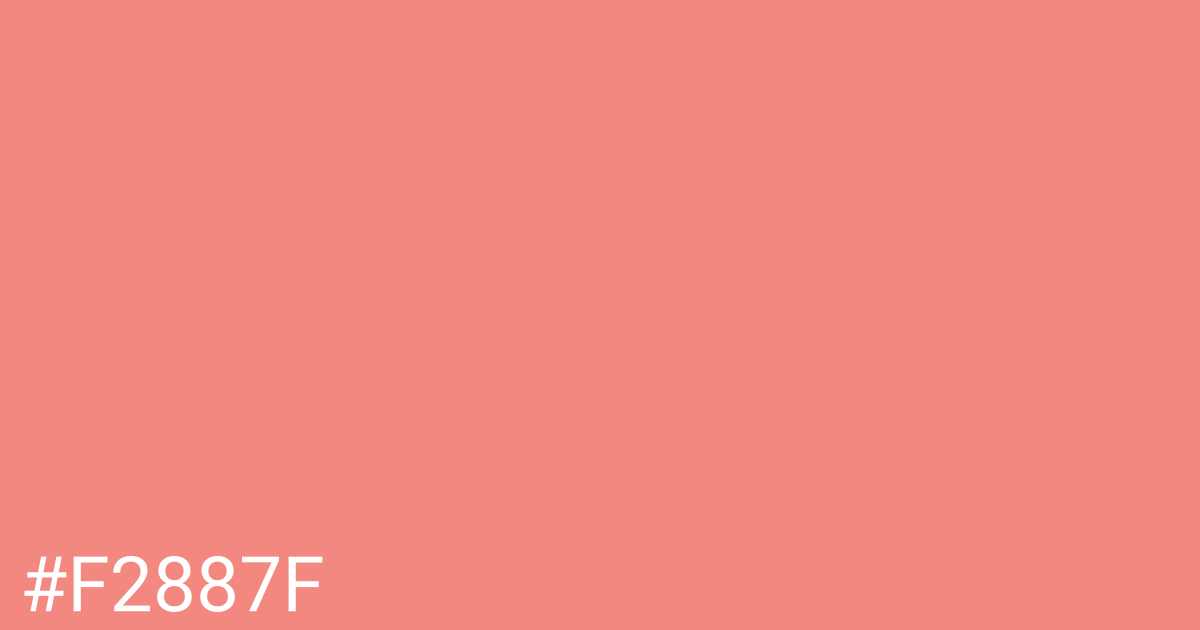 Hex color #f2887f graphic