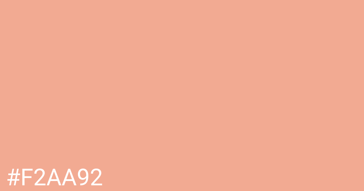 Hex color #f2aa92 graphic