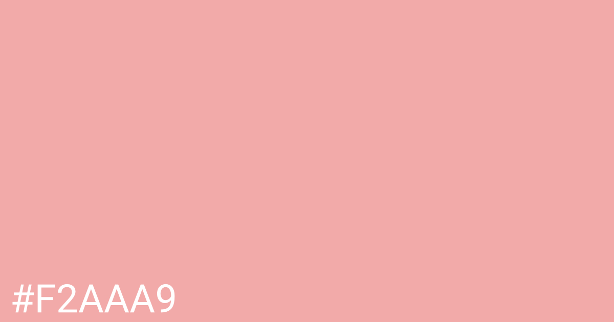 Hex color #f2aaa9 graphic