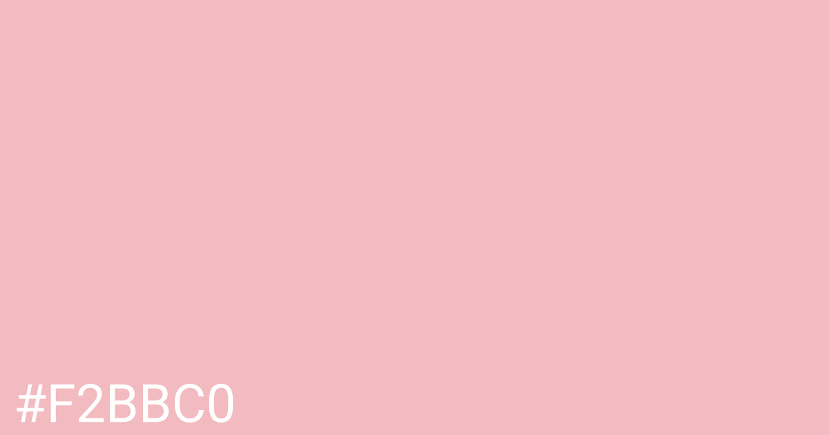 Hex color #f2bbc0 graphic