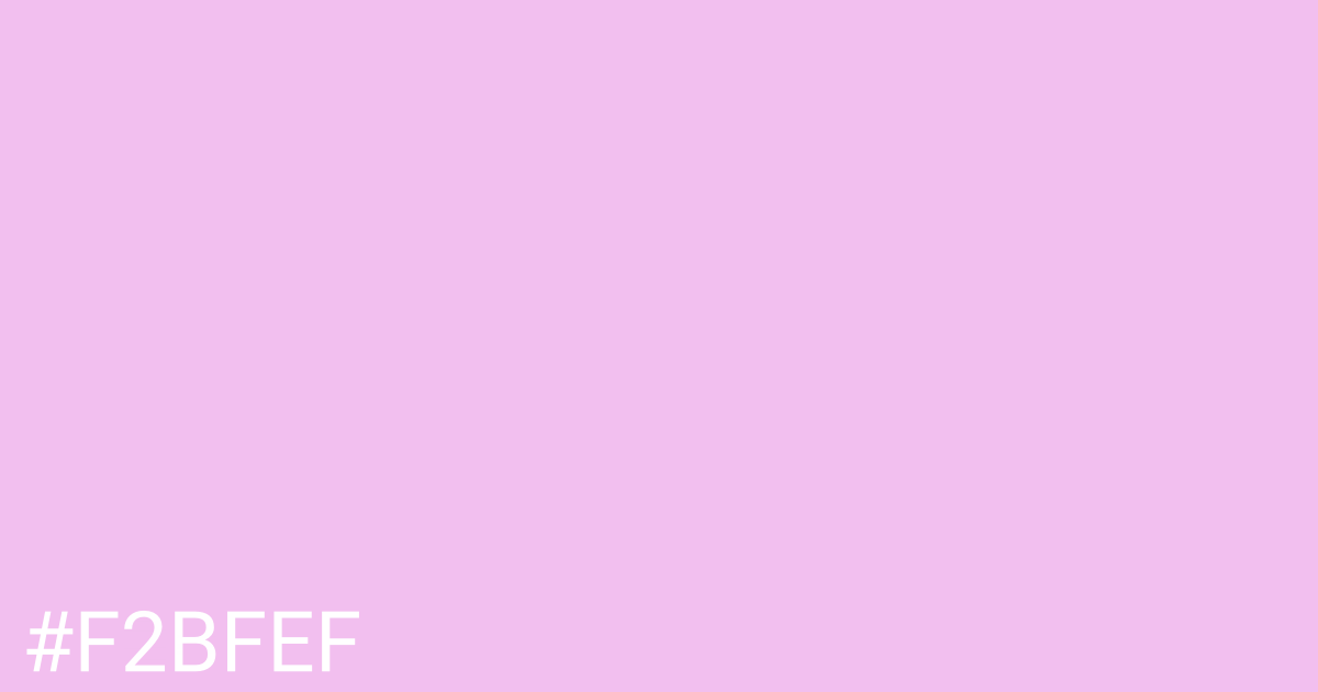 Hex color #f2bfef graphic