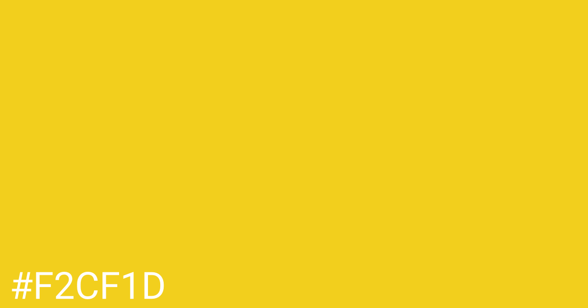 Hex color #f2cf1d graphic