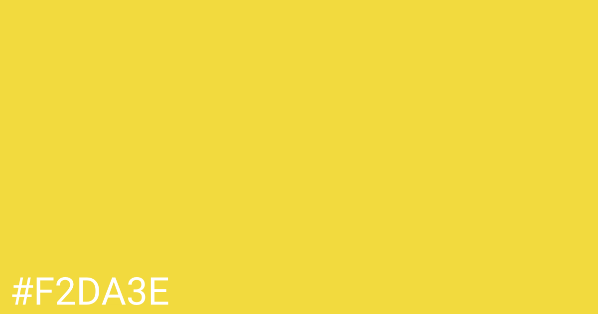 Hex color #f2da3e graphic