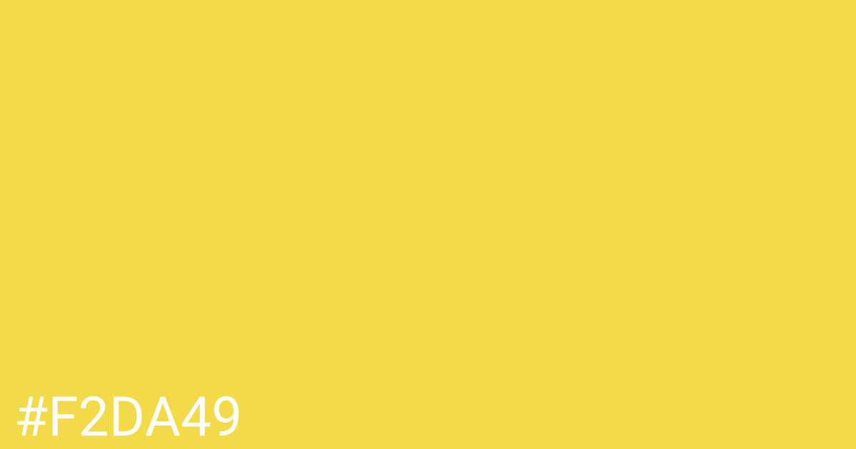 Hex color #f2da49 graphic