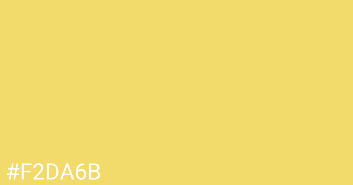 Hex color #f2da6b graphic