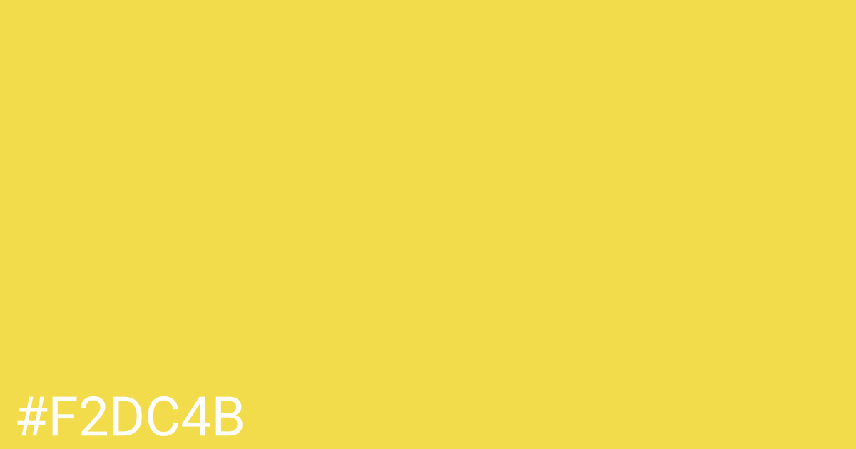 Hex color #f2dc4b graphic