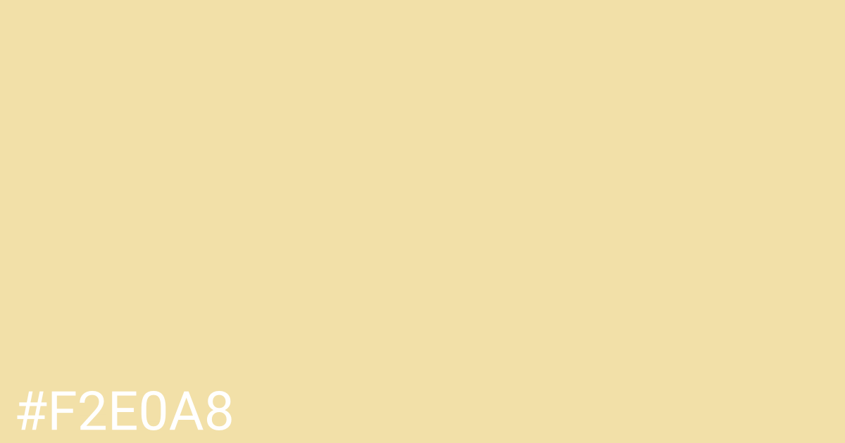 Hex color #f2e0a8 graphic