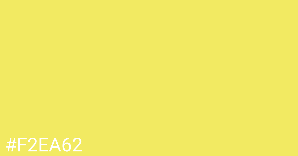 Hex color #f2ea62 graphic