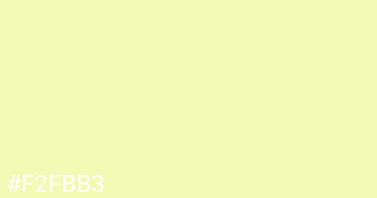 Hex color #f2fbb3 graphic