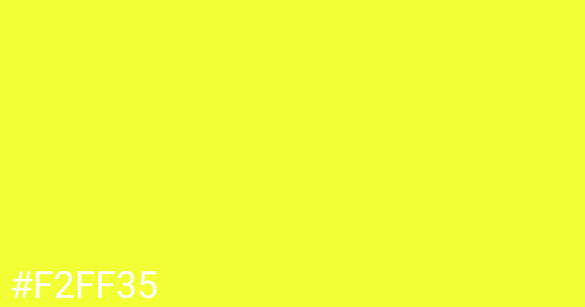 Hex color #f2ff35 graphic