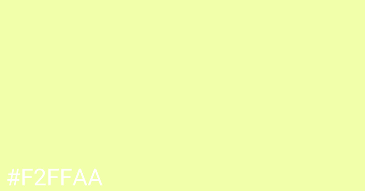 Hex color #f2ffaa graphic