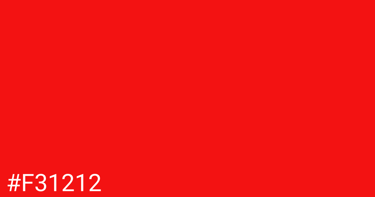 Hex color #f31212 graphic