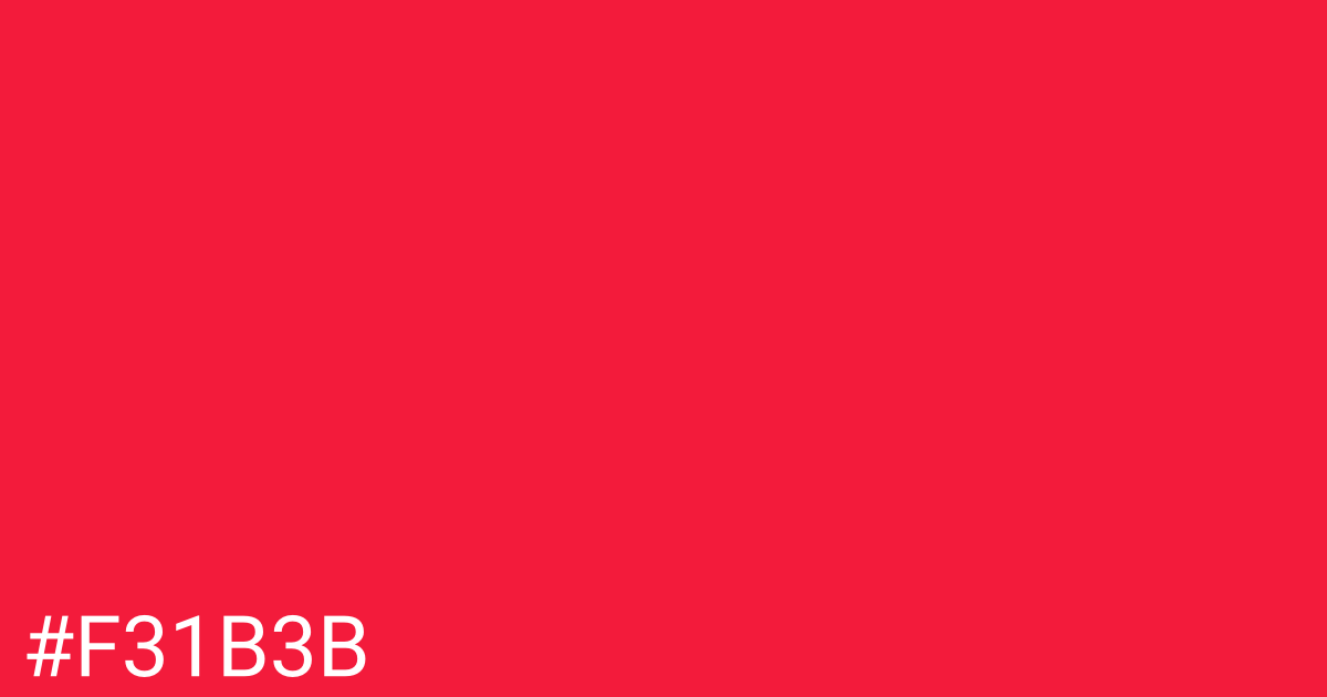 Hex color #f31b3b graphic