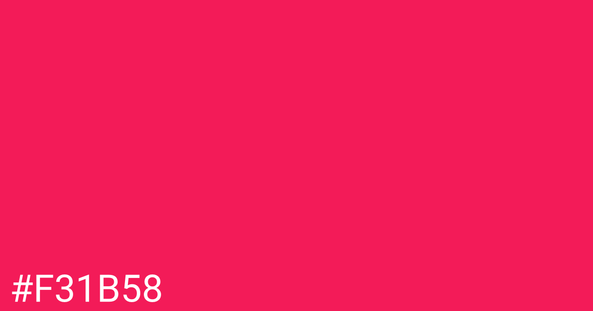 Hex color #f31b58 graphic