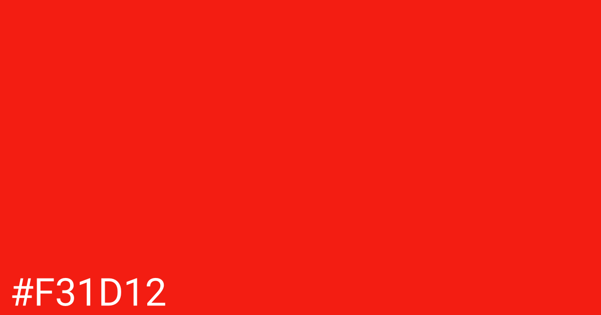 Hex color #f31d12 graphic