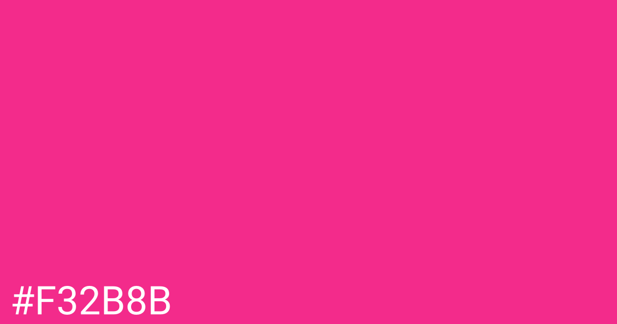 Hex color #f32b8b graphic