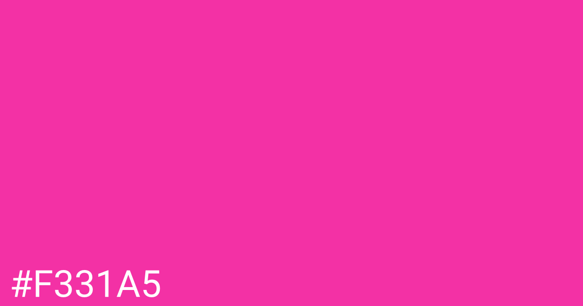 Hex color #f331a5 graphic