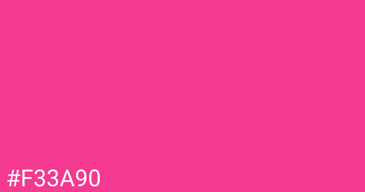 Hex color #f33a90 graphic