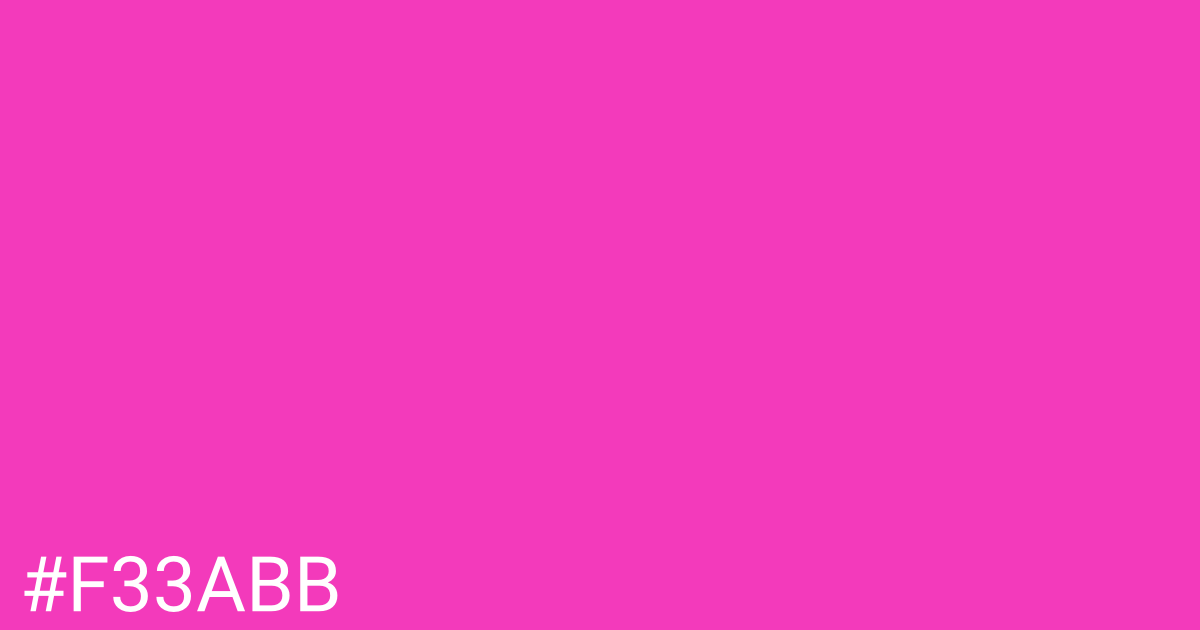 Hex color #f33abb graphic