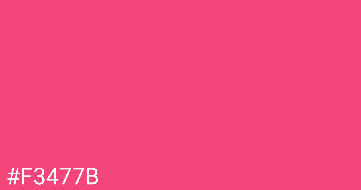 Hex color #f3477b graphic