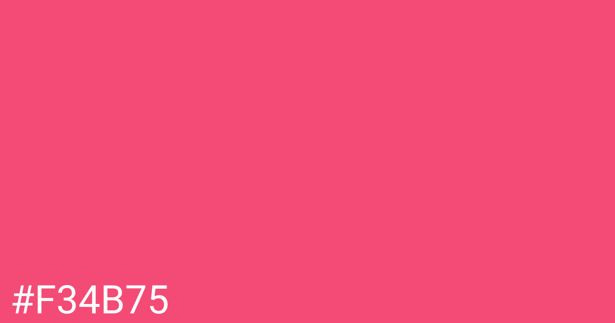 Hex color #f34b75 graphic