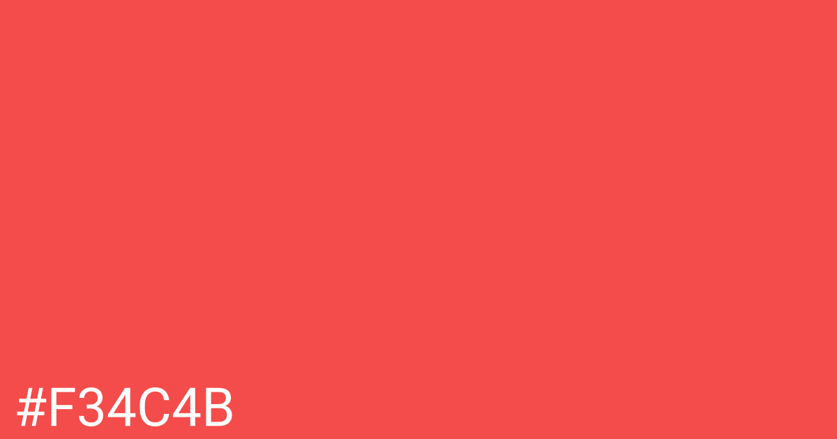 Hex color #f34c4b graphic