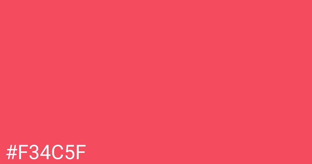 Hex color #f34c5f graphic
