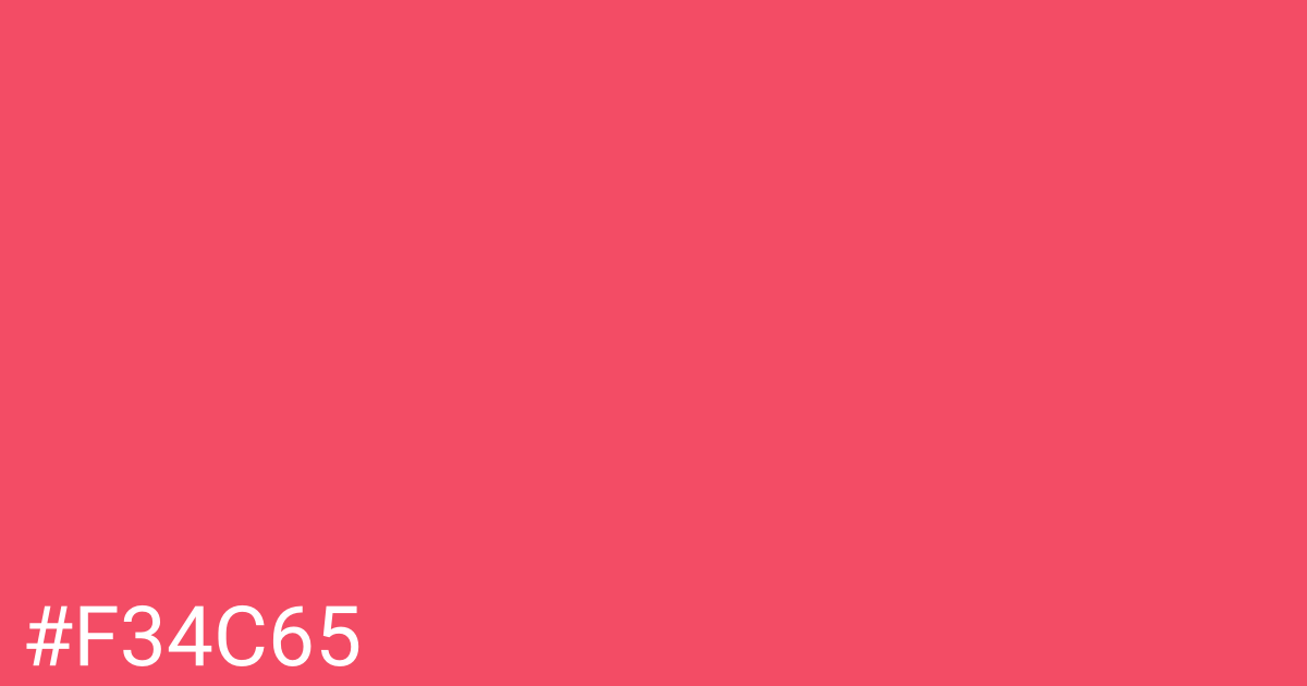 Hex color #f34c65 graphic