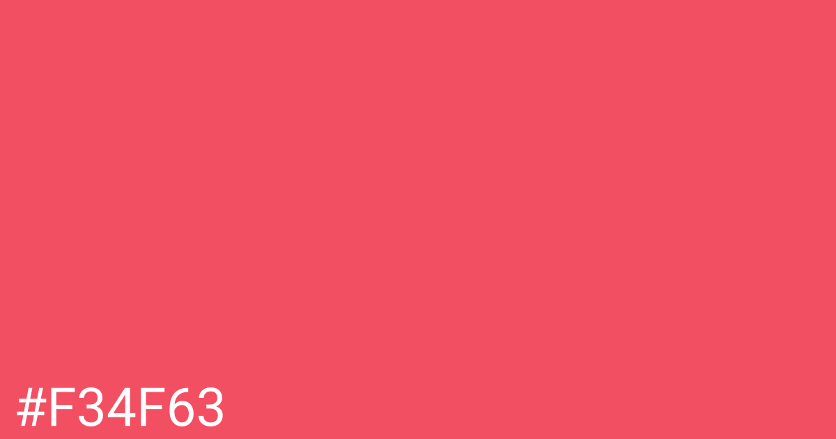 Hex color #f34f63 graphic