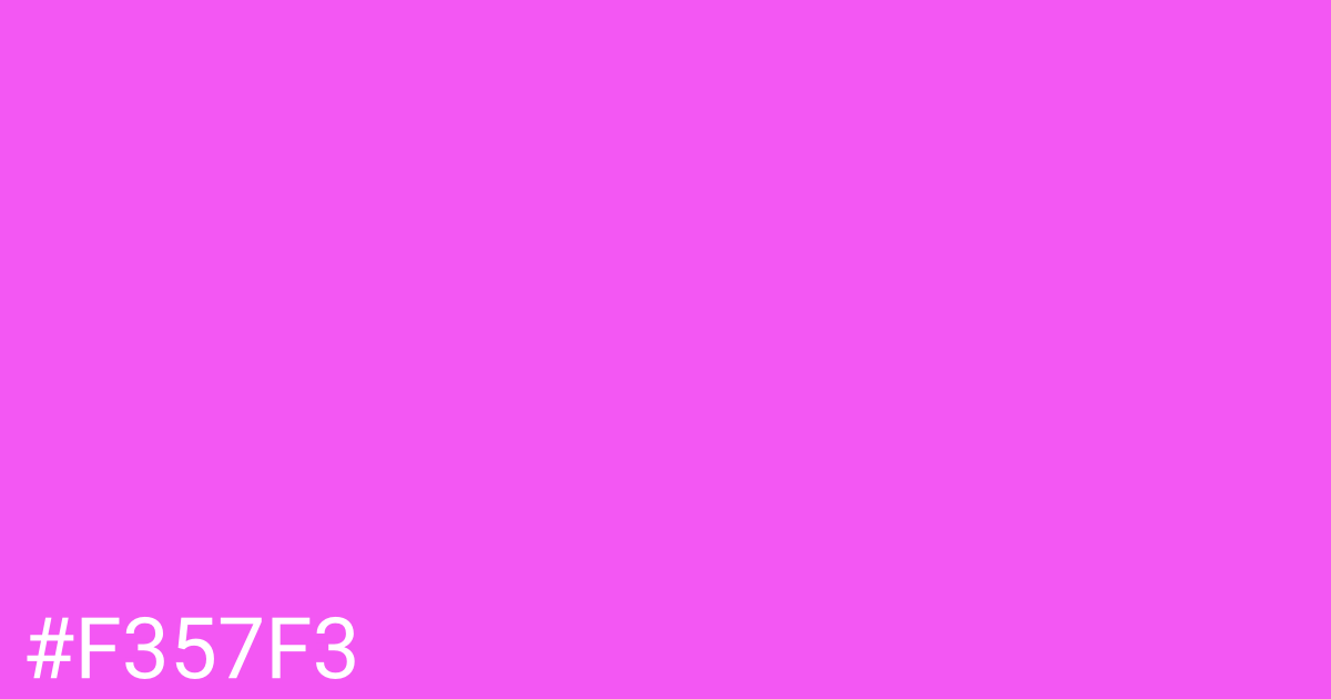 Hex color #f357f3 graphic