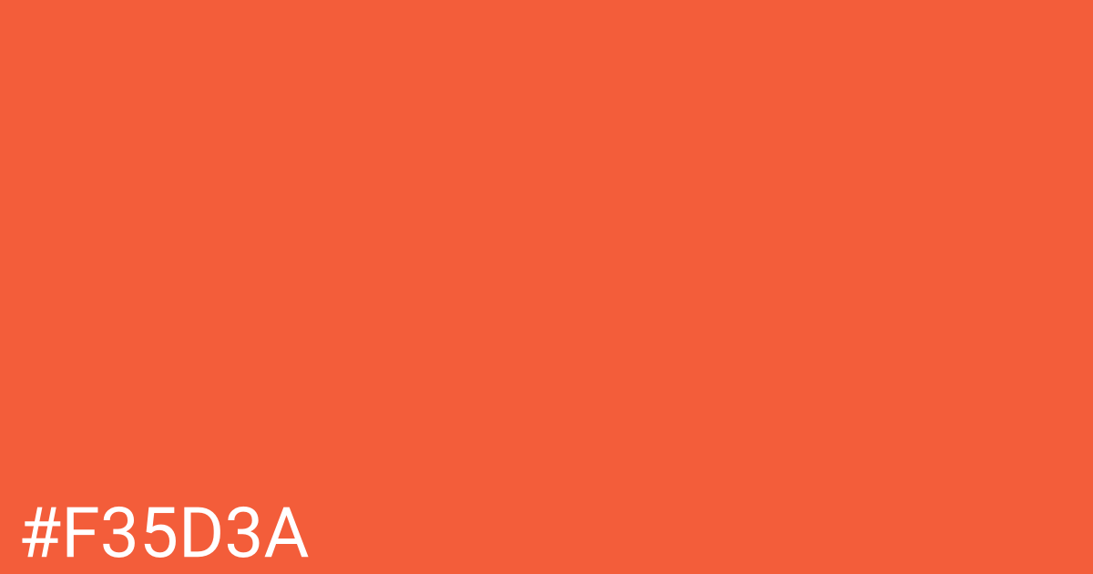 Hex color #f35d3a graphic