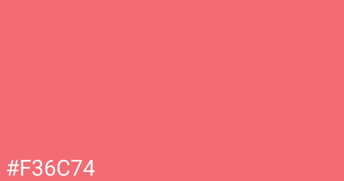Hex color #f36c74 graphic