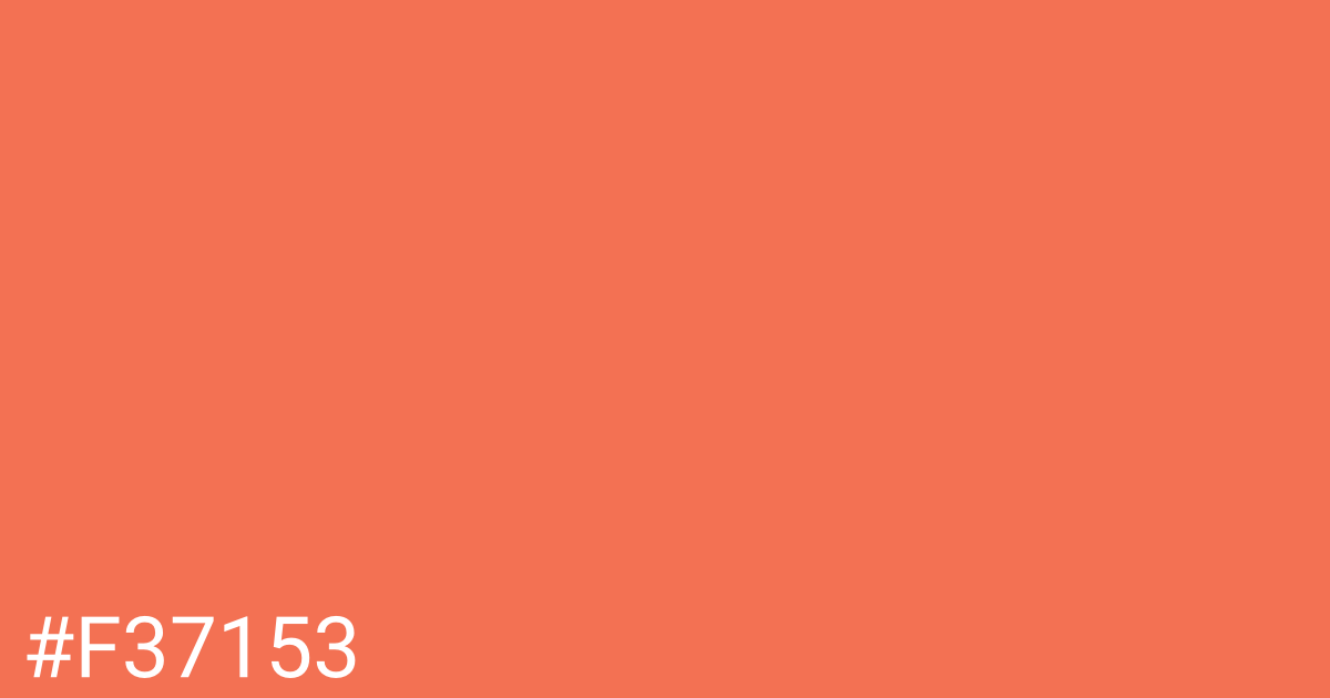 Hex color #f37153 graphic