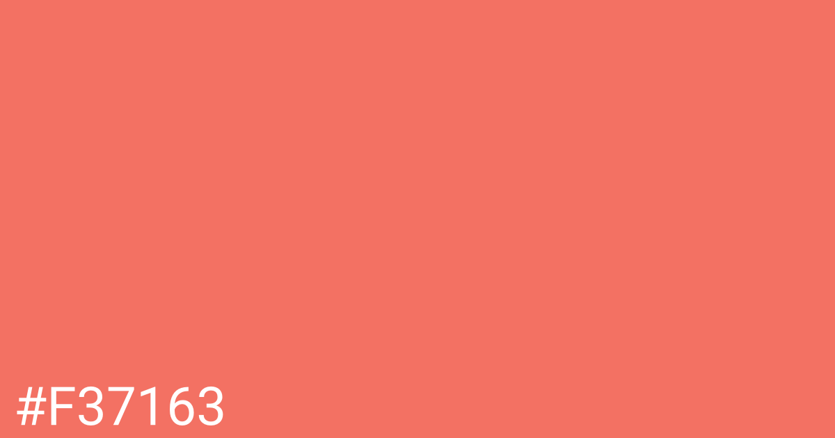 Hex color #f37163 graphic