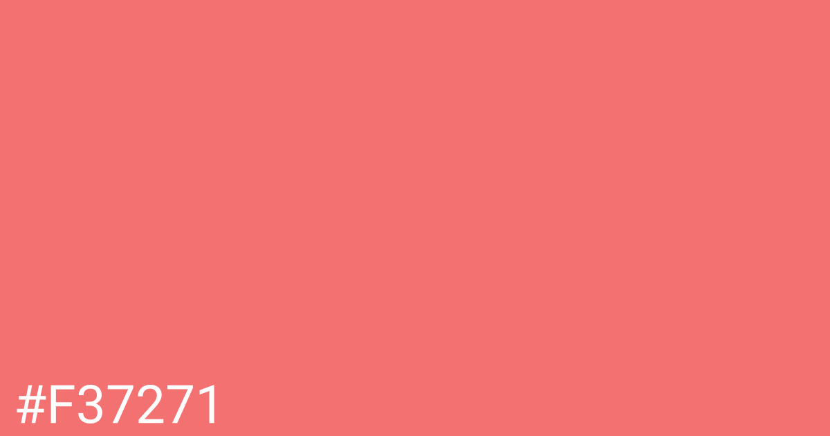 Hex color #f37271 graphic