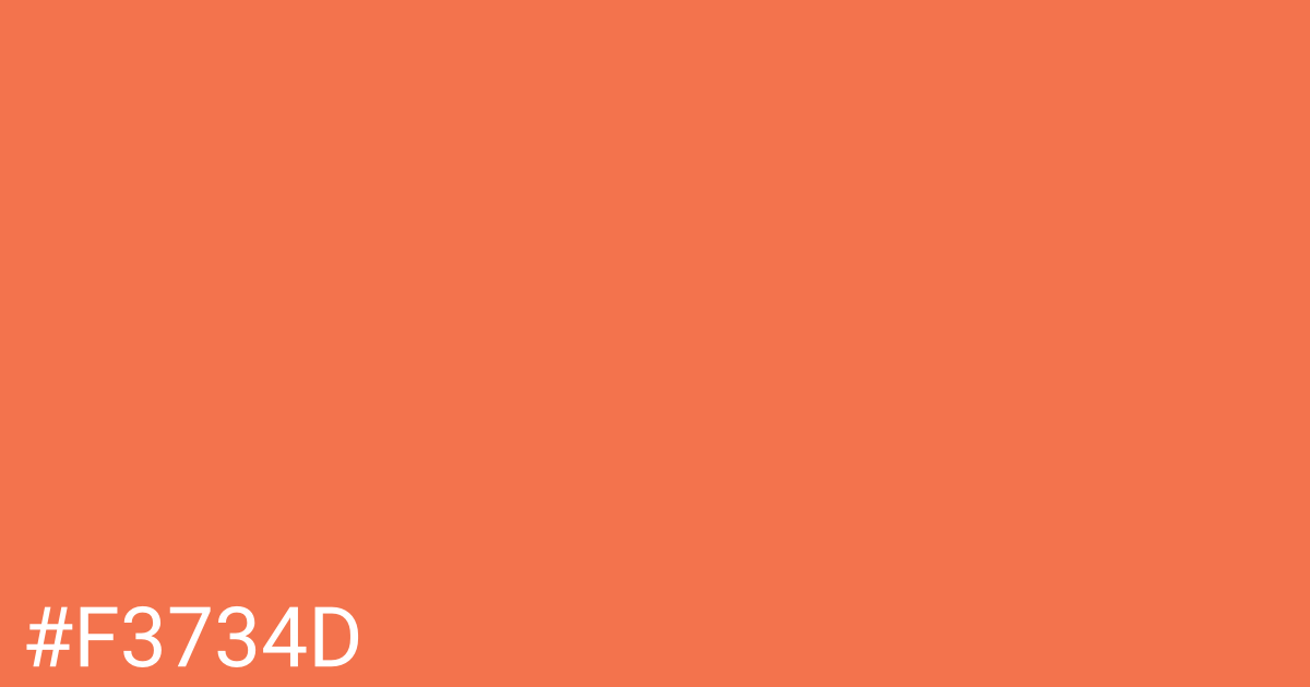 Hex color #f3734d graphic
