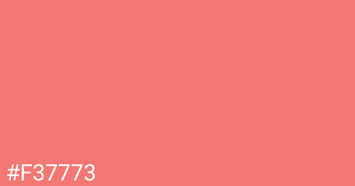 Hex color #f37773 graphic