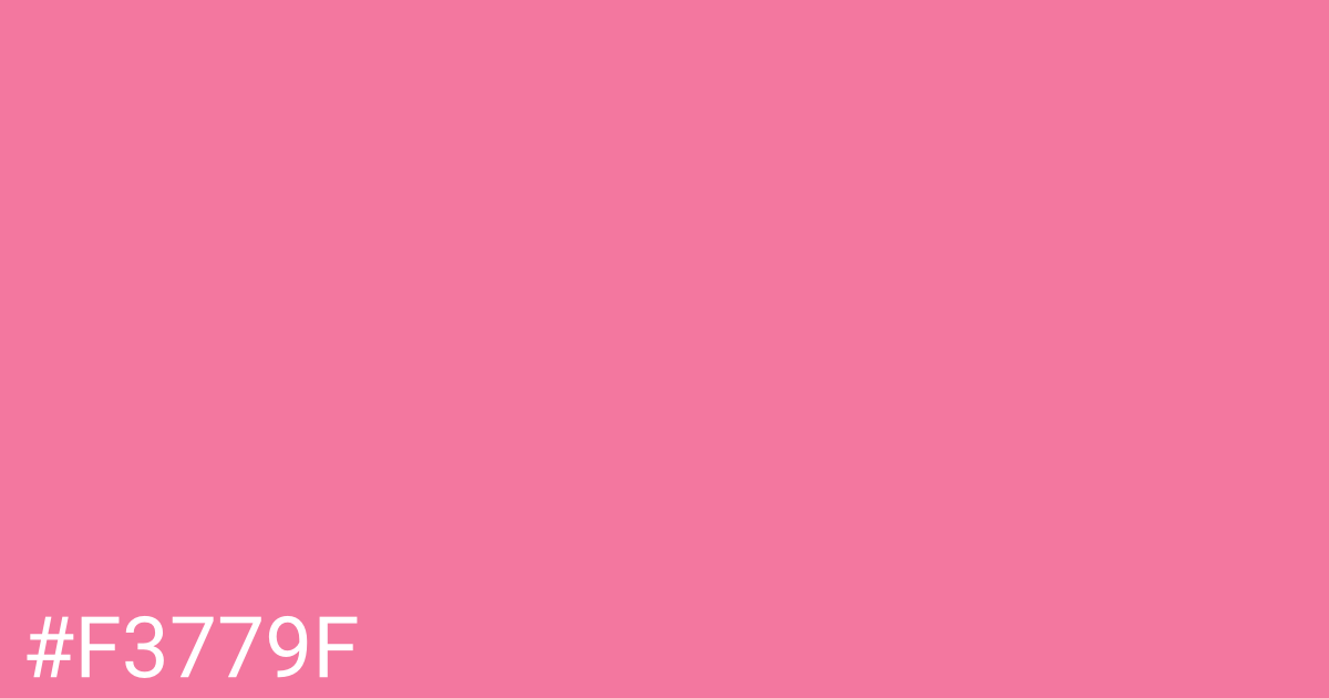 Hex color #f3779f graphic