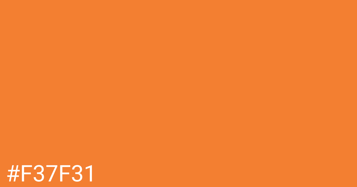 Hex color #f37f31 graphic