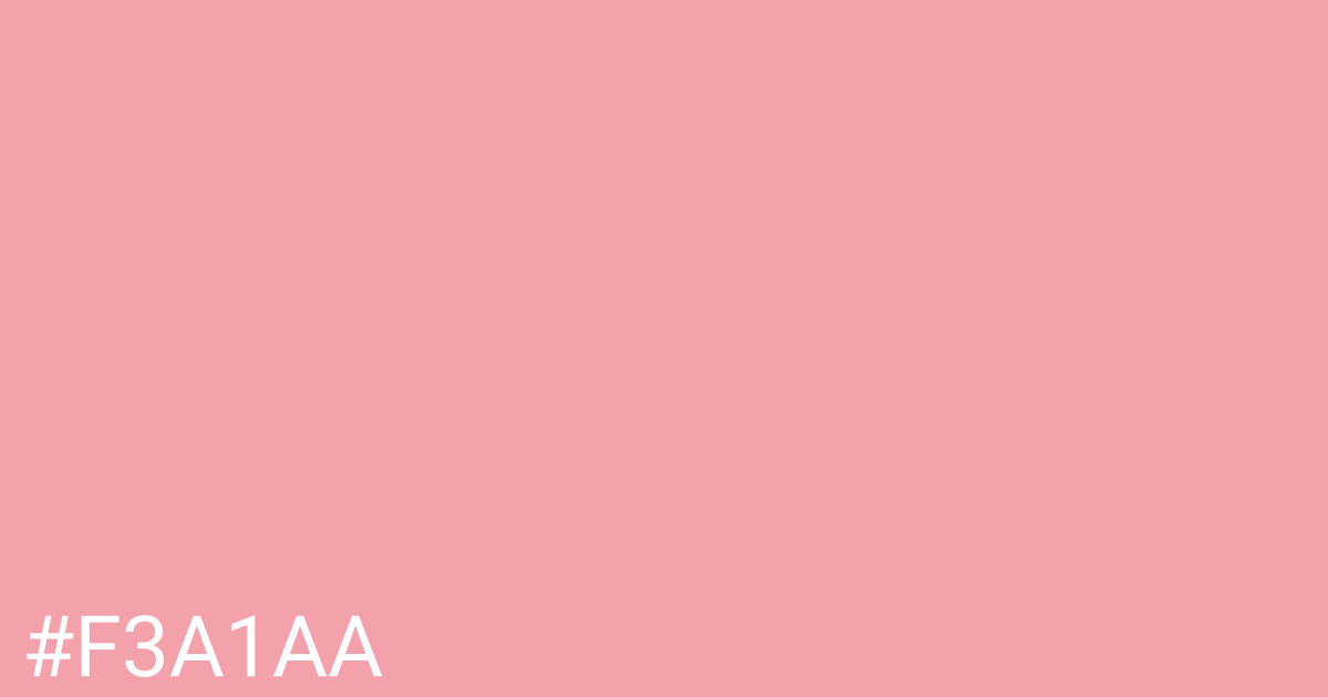 Hex color #f3a1aa graphic