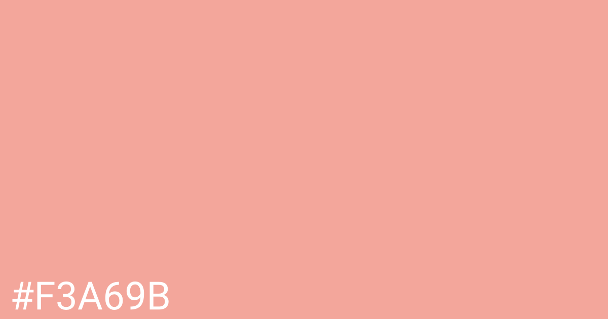 Hex color #f3a69b graphic