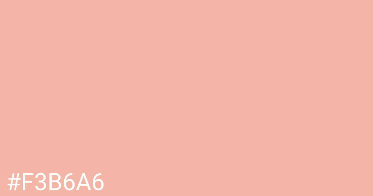 Hex color #f3b6a6 graphic