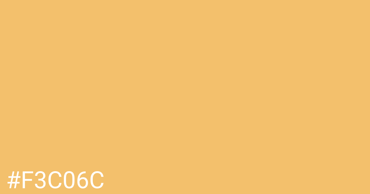 Hex color #f3c06c graphic