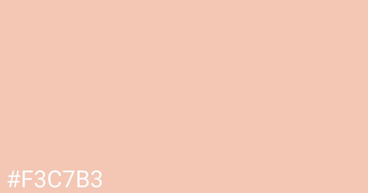 Hex color #f3c7b3 graphic