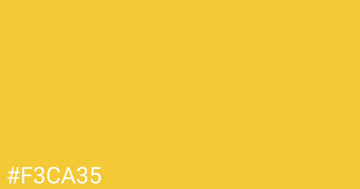 Hex color #f3ca35 graphic