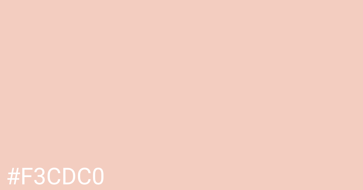 Hex color #f3cdc0 graphic