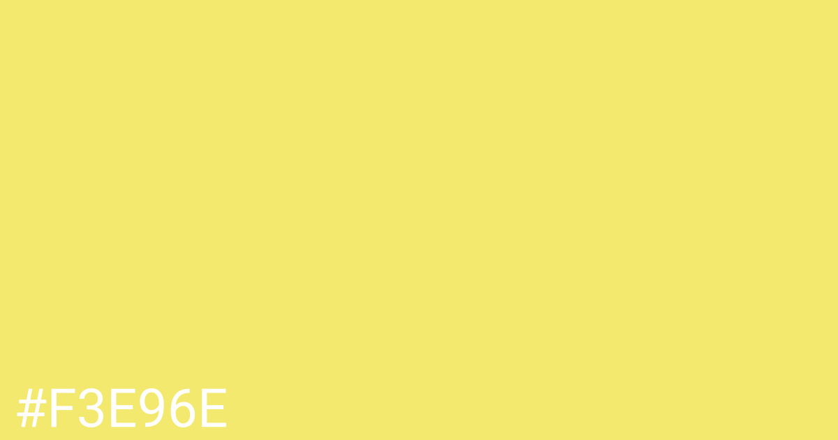 Hex color #f3e96e graphic