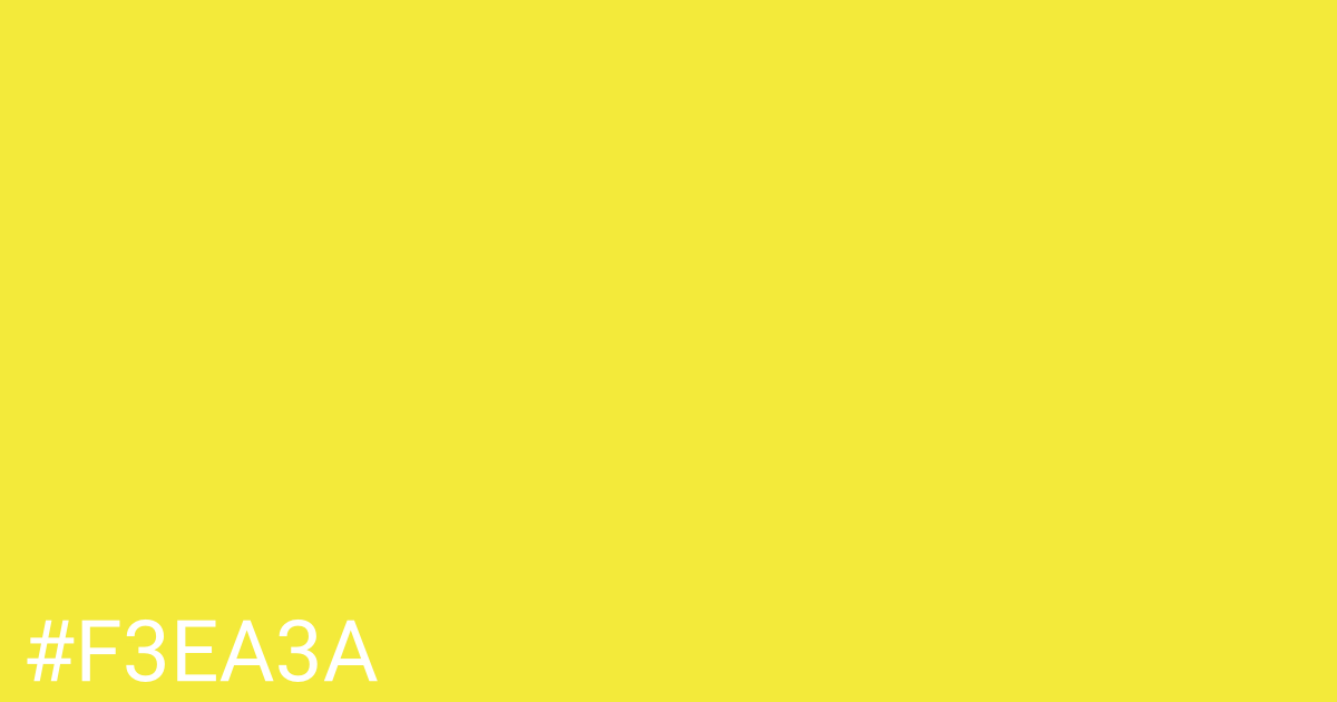 Hex color #f3ea3a graphic