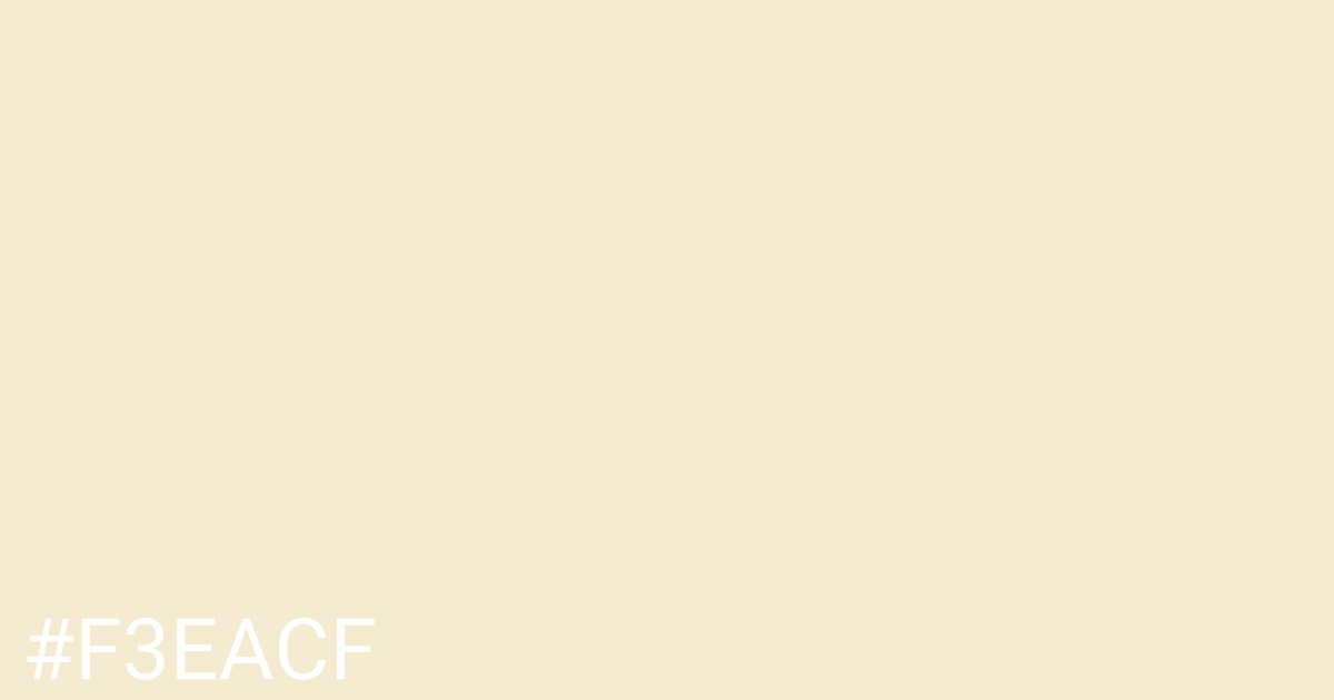 Hex color #f3eacf graphic
