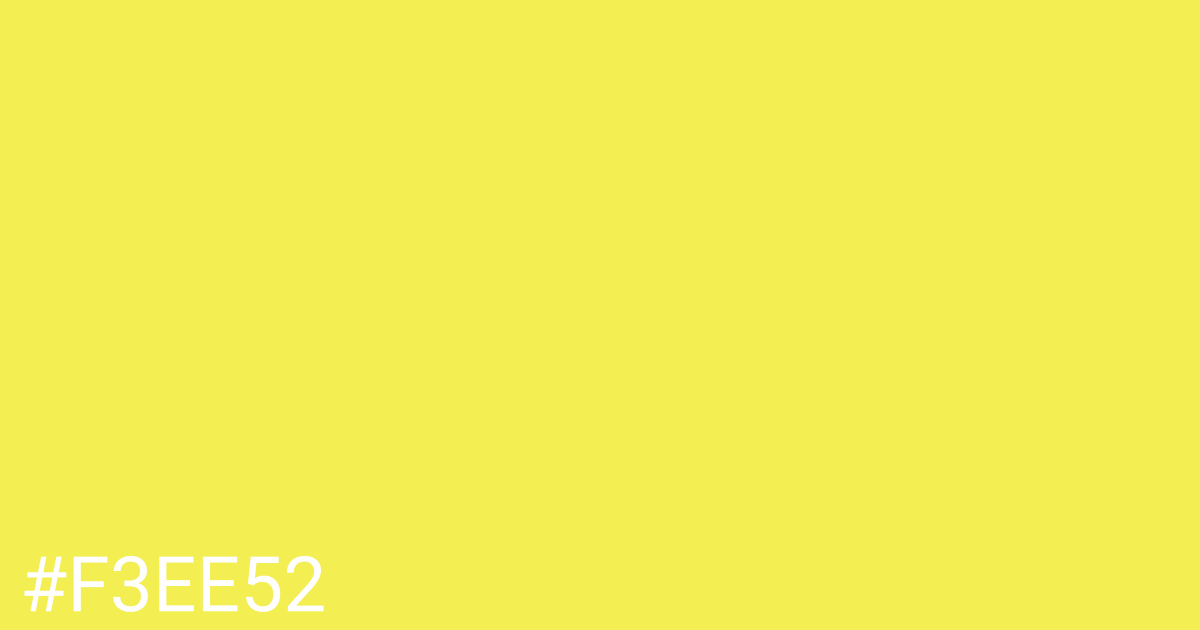 Hex color #f3ee52 graphic